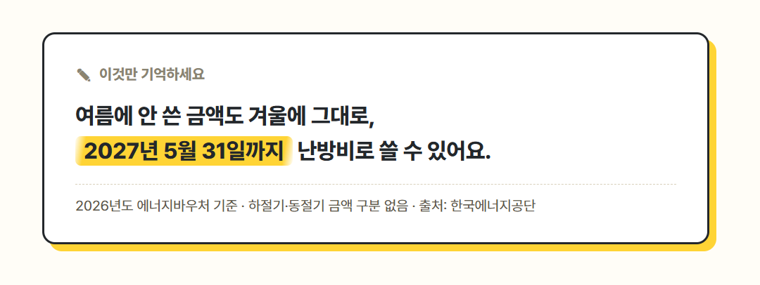 에너지바우처 동절기 사용기간 안내